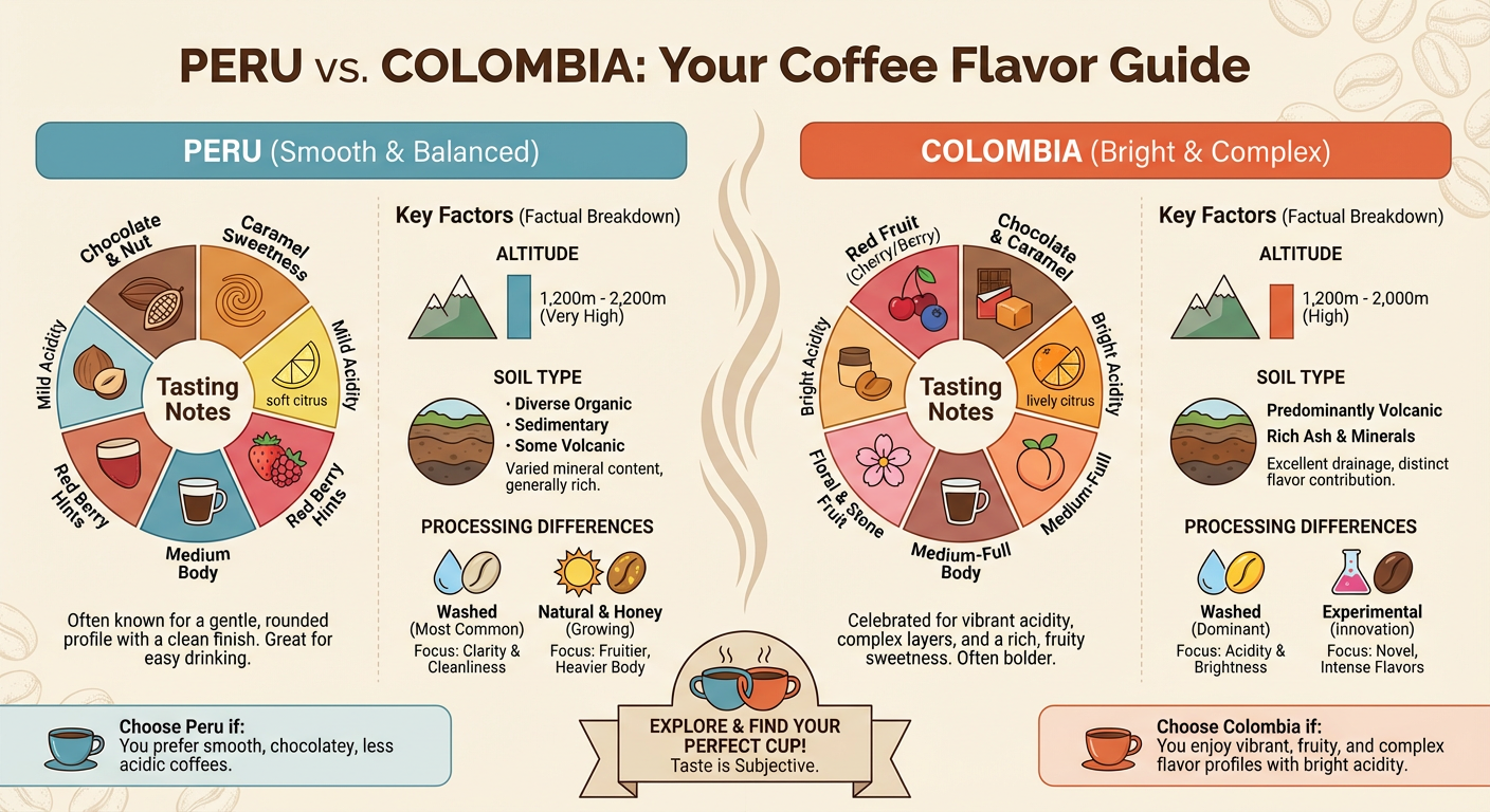 Peru vs Colombia: Flavor Breakdown