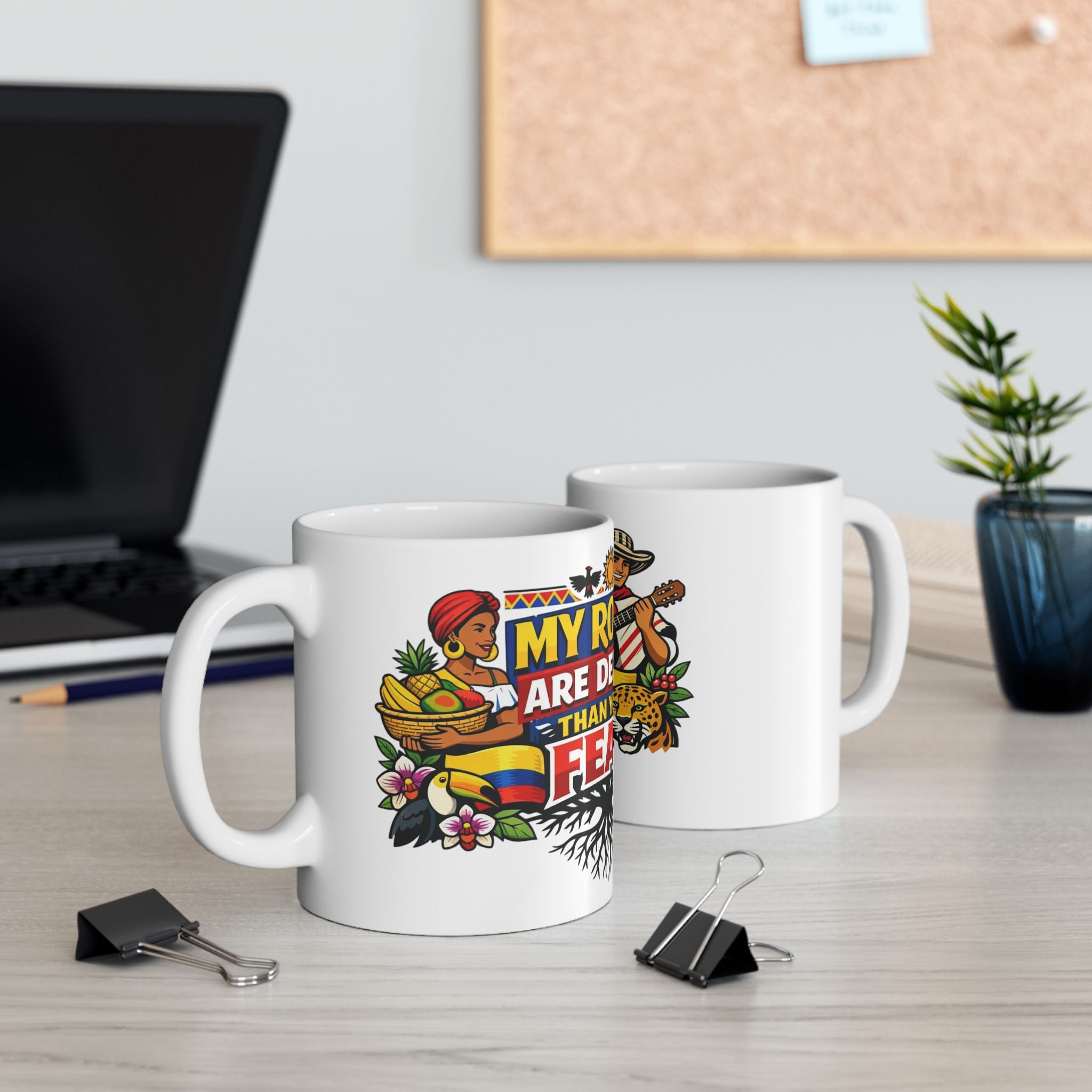 My Roots Are Deeper Than Your Fear Mug | Cultural Heritage & Immigrant Pride Cup by PapisDailyRoast™