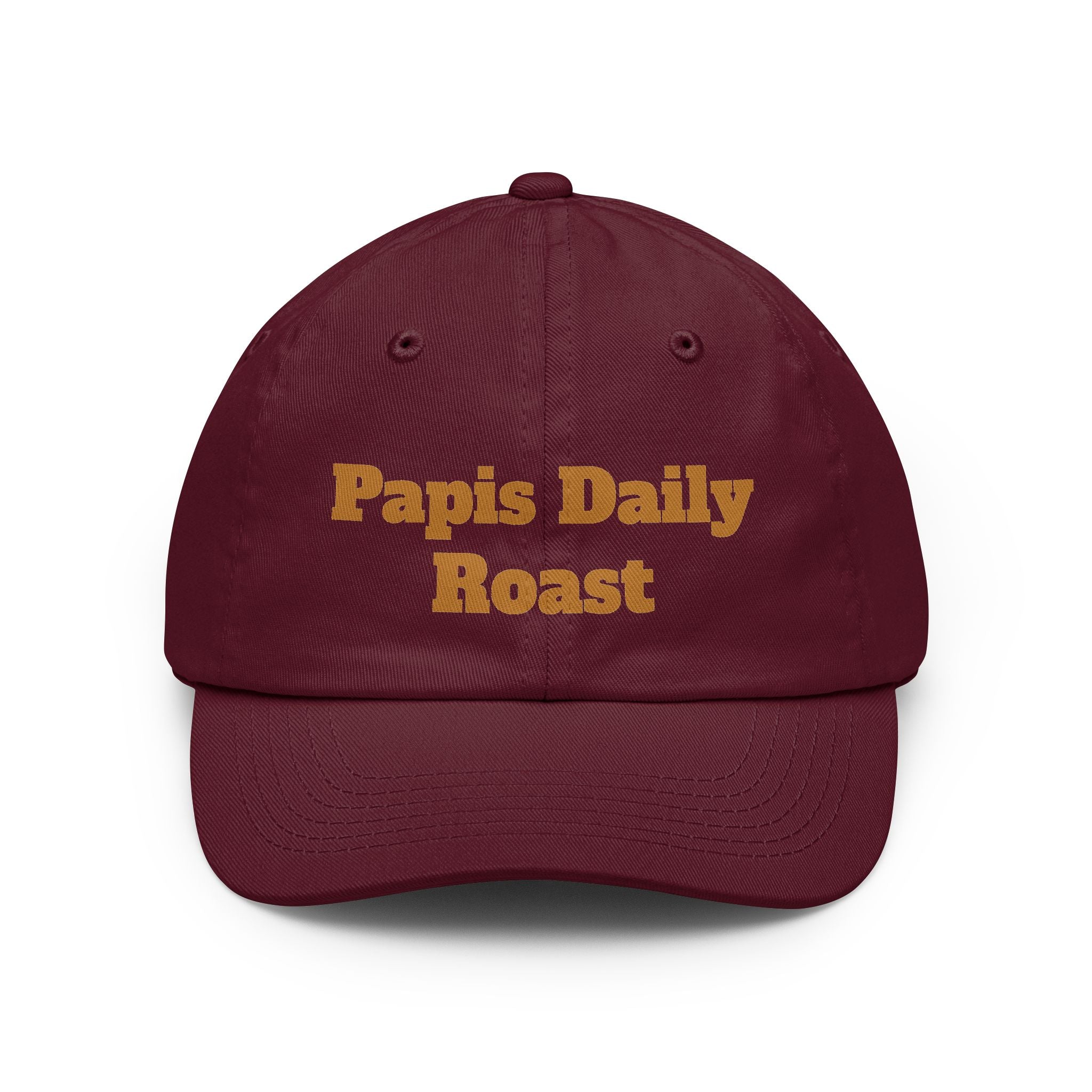 Dad Hat — "Papi’s Daily Roast" Embroidered Coffee Lover Cap