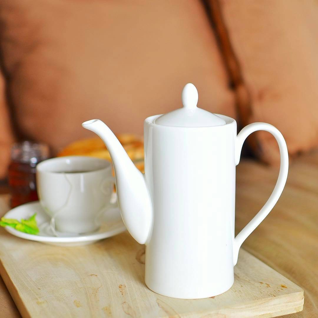 White Coffee Pot 22 Oz | 650 Ml-2