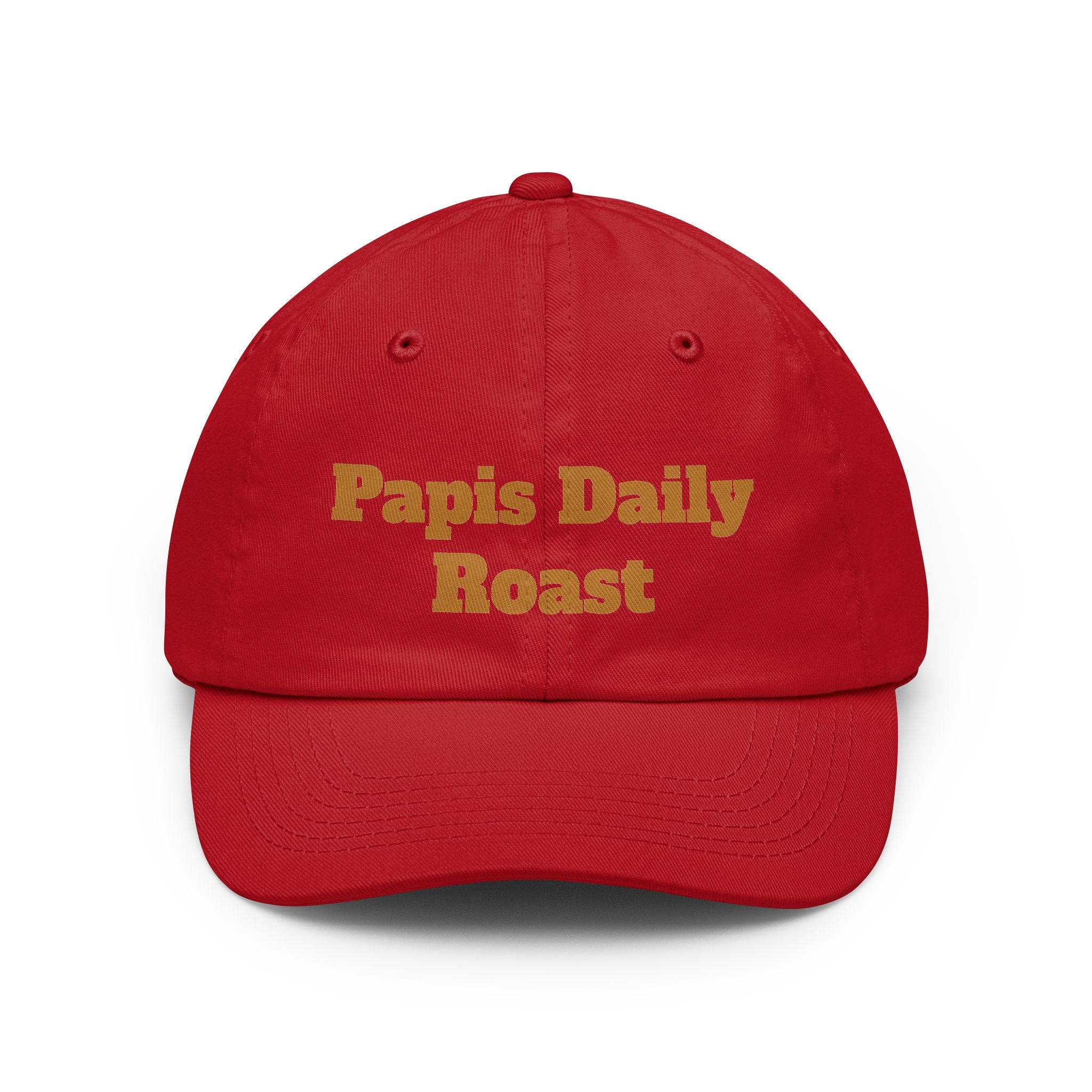 Dad Hat — "Papi’s Daily Roast" Embroidered Coffee Lover Cap
