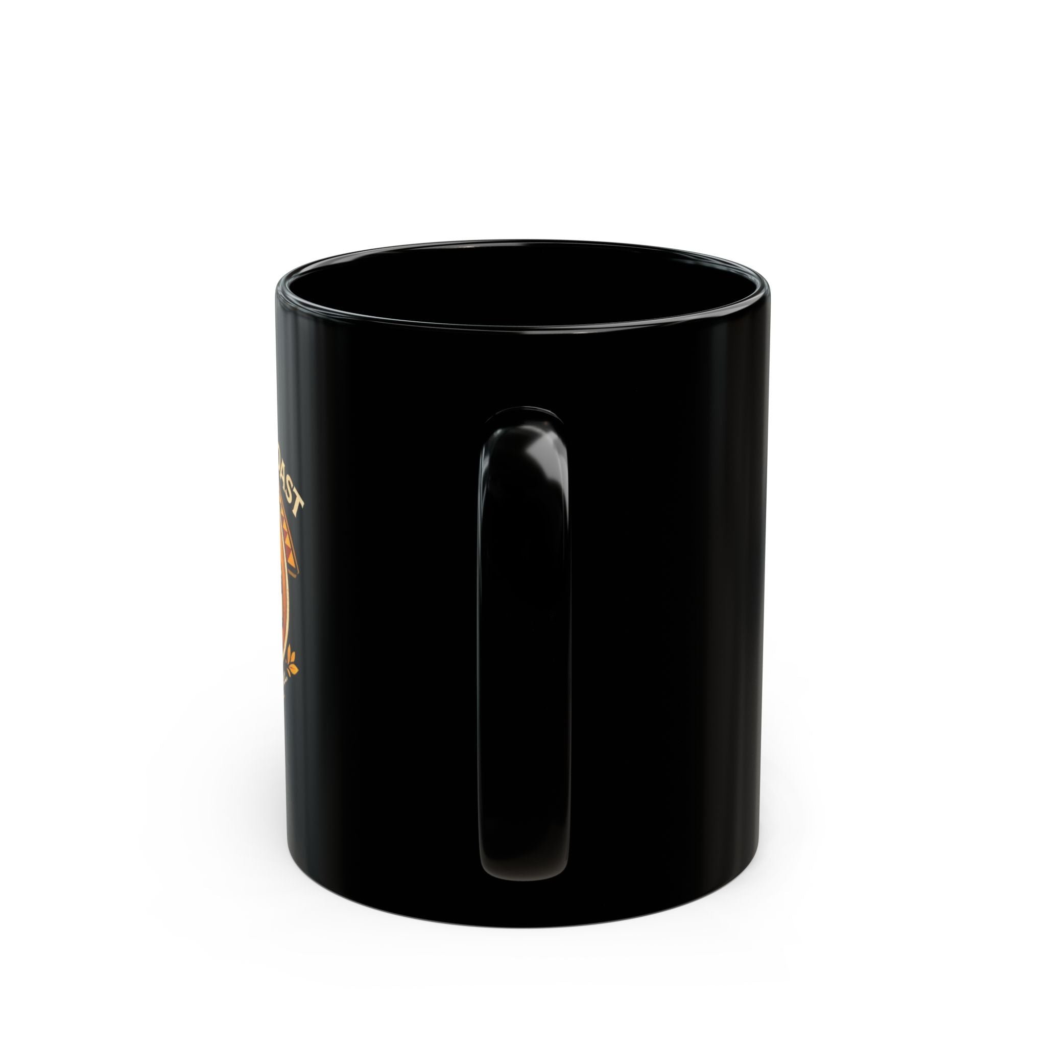 Retro Coffee Mug — "Always Daily Roast" Black Ceramic Coffee Cup (11oz/15oz)