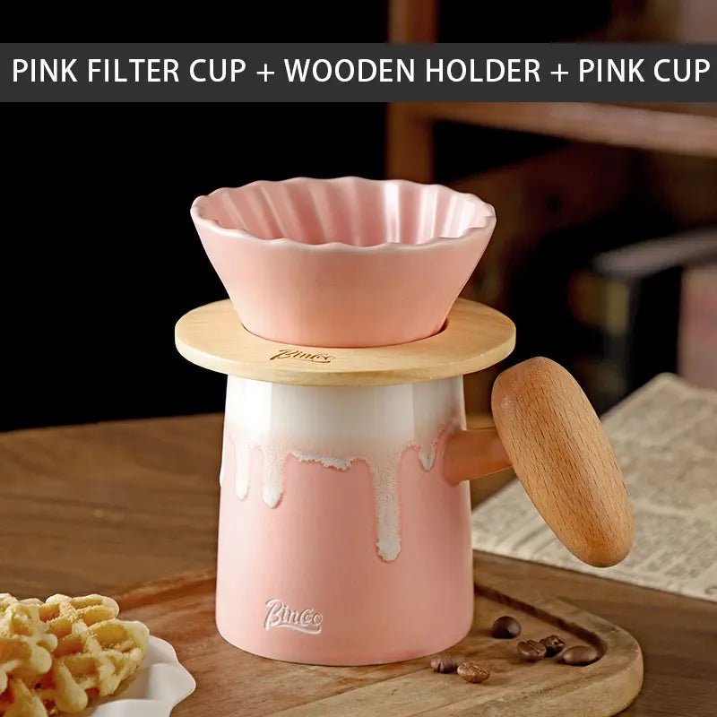 Pour Over Coffee Ceramic Coffee Pot Set, 200-400ml