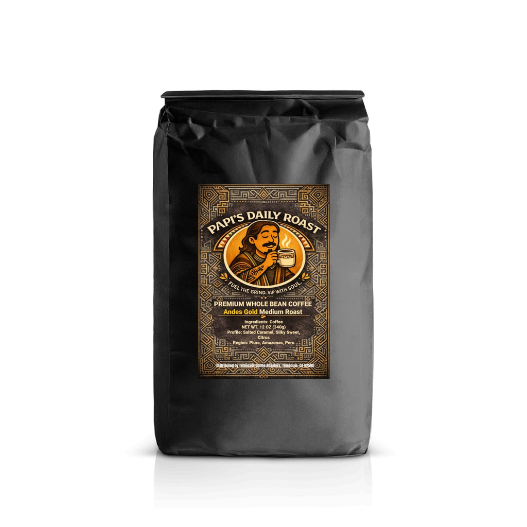 Peru Andes Gold Medium Roast | Single-Origin Whole Bean Coffee by PapisDailyRoast™